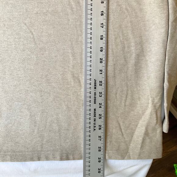 G.H. Bass & Co. men Long Sleeve Half Zip Turtleneck Sweatshirt size XL, Beige - Picture 4 of 9